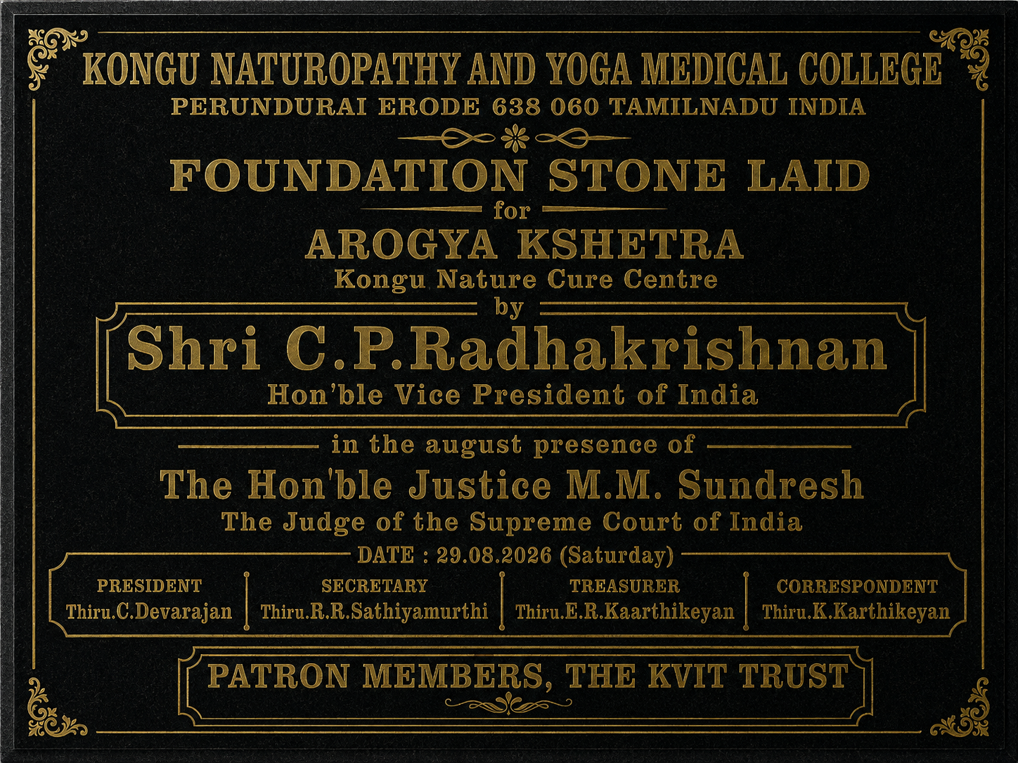 Arogya Kshetra – Foundation Stone
